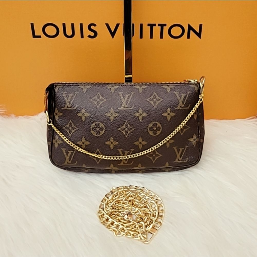 LOUIS VUITTON Brown Monogram Leather POCHETTE Bag - Picture 7 of 14